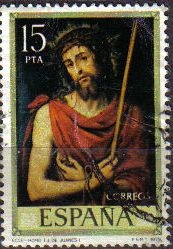 ESPAÑA 1979 2539 Sello Día del Sello. Juan de Juanes IV Cent. de su Muerte Ecce-Homo usado Espana Spain Espagne Spagna Spanje Spanien 